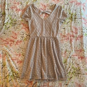 Lauren Conrad Tan Lace Dress